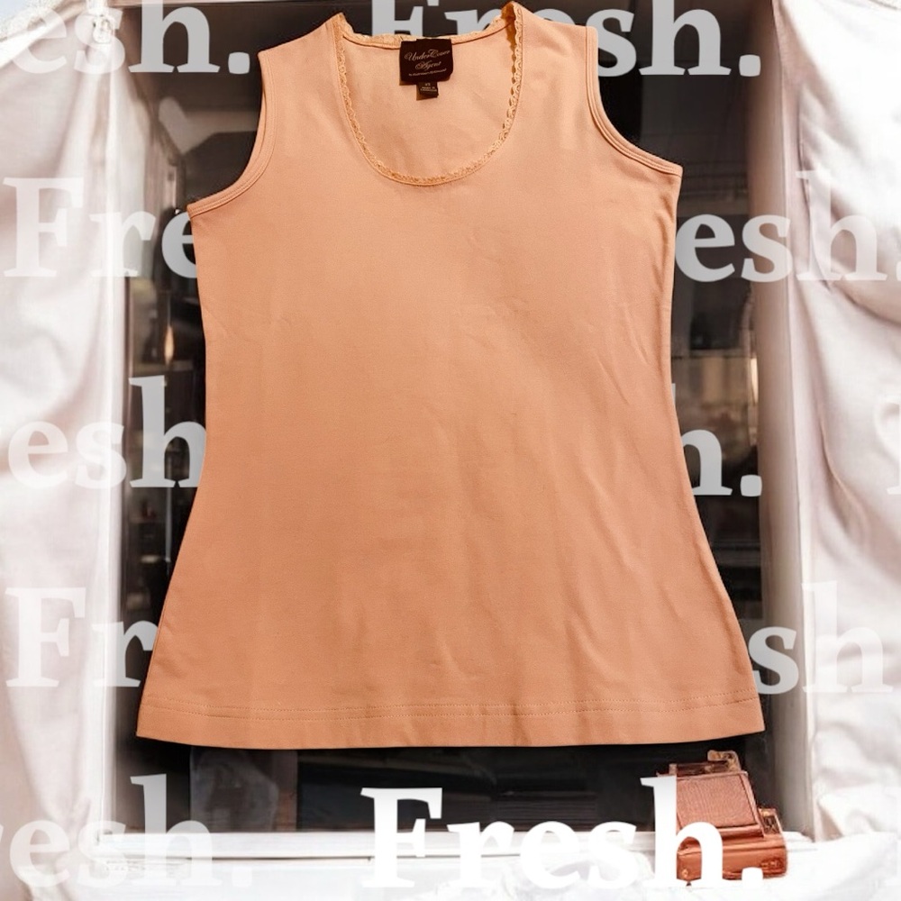 Kathleen Kirkwood Apricot Undercover Agent Sleeveless Tank Top     size XS NWOT - Picture 10 of 11